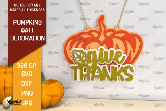 Download Pumpkins Wall Decoration LaserCut Design - Wall decoration Collection