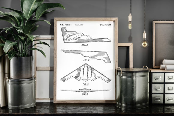 Download B-2 Stealth Bomber Patent Art Poster - Premium Resources