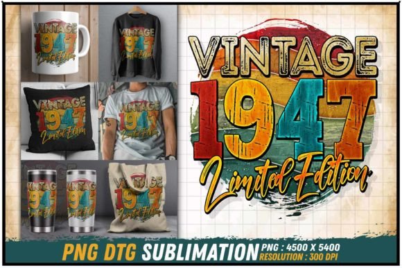 Download Vintage 1947 Limited Edition Retro Round - 1947 Collection