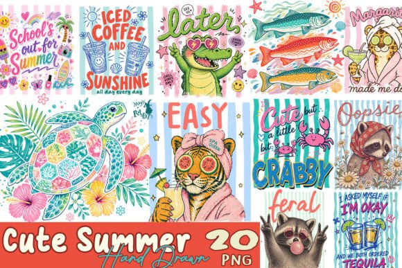 Download Cute Summer Hand Drawn Bundle - Cute Collection