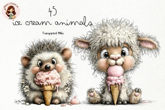 Download Cute Ice Cream Animals PNG Clipart - Cute Collection