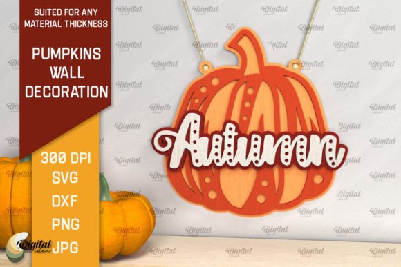 Download Pumpkins Wall Decoration LaserCut Design - Wall decoration Collection