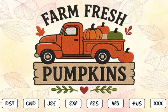 Download Farm Fresh Pumpkins Embroidery - Farm fresh Collection