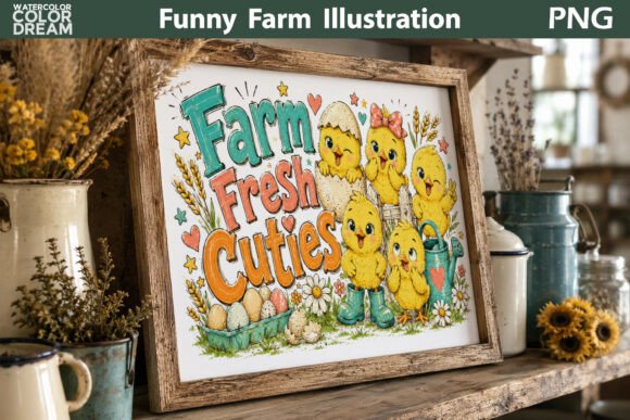 Download Farm Fresh Cuties Chick Illustration - Farm fresh Collection