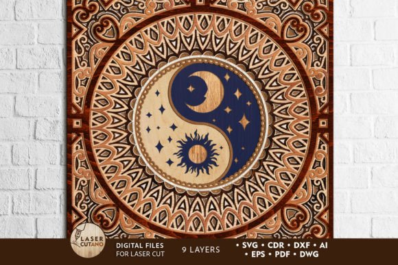 Download Yin Yang Mandala Wall Decoration - Wall decoration Collection