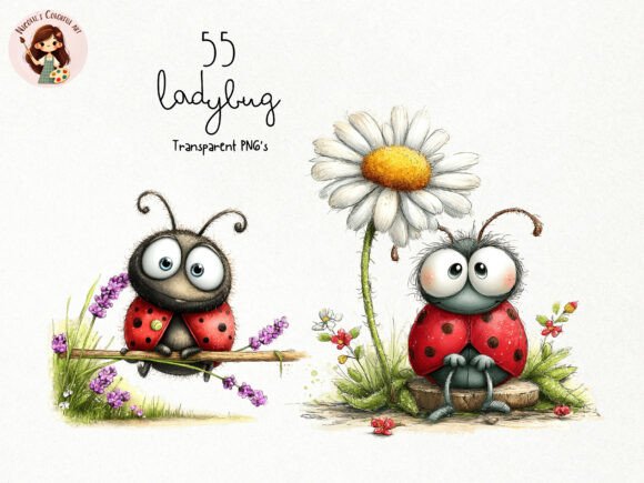 Download Cute Ladybug Clipart PNG Set - Cute Collection