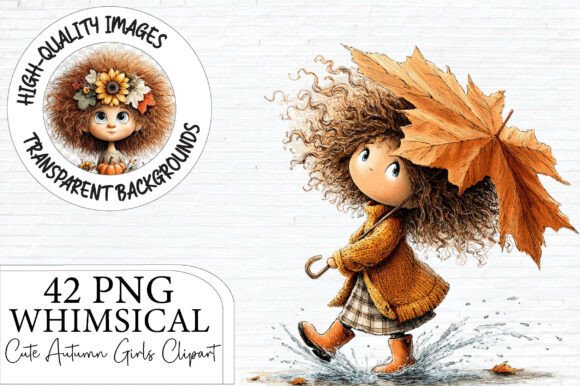 Download Cute Autumn Girls Clipart - Cute Collection