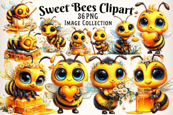 Download Sweet Bees Clipart, Cute Bee Clipart - Cute Collection