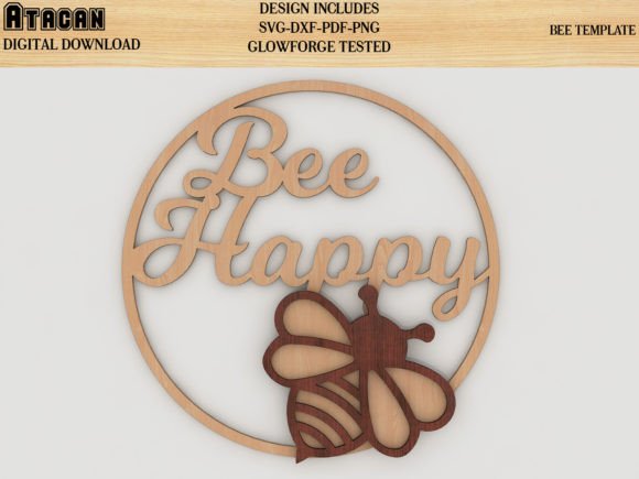 Download Honey Bee Happy Hoop Wall Decoration - Wall decoration Collection