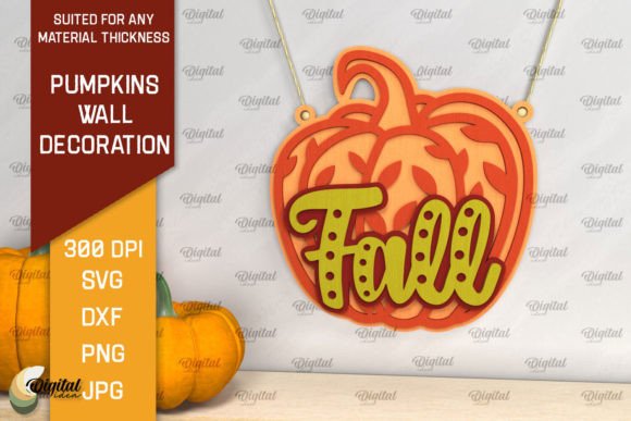 Download Pumpkins Wall Decoration LaserCut Design - Premium Resources